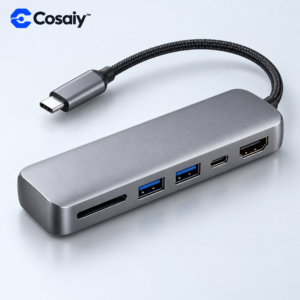 Cosaiy™ USB-C Multiport Hub with HDMI, USB Ports, and SD Card Slot