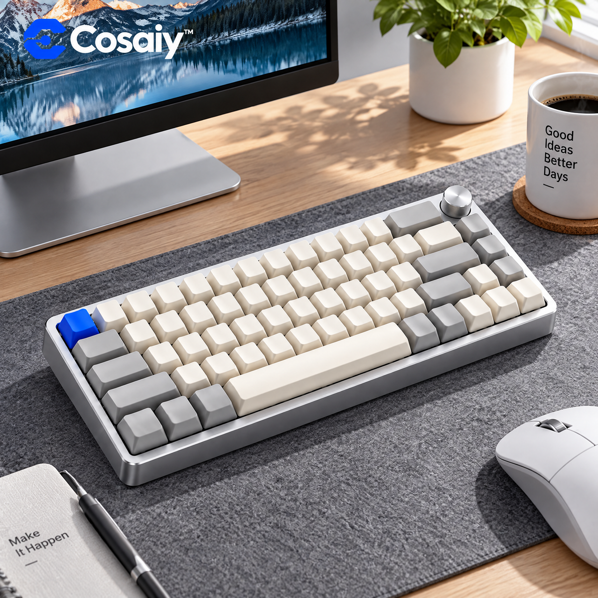 Cosaiy™ Compact Wireless Mechanical Keyboard for a Modern Desk — everyday use