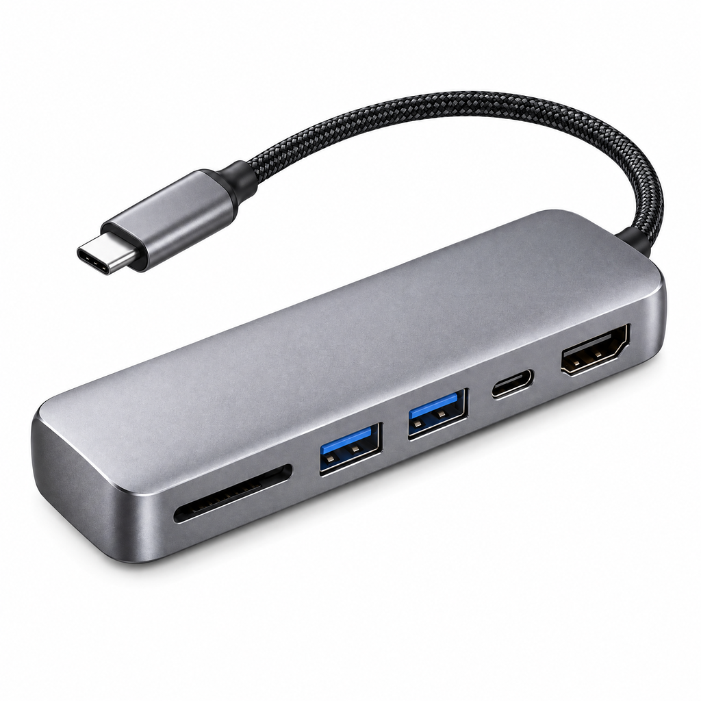 Cosaiy™ USB-C Multiport Hub with HDMI, USB Ports, and SD Card Slot — product view