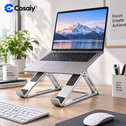 Cosaiy™ Foldable Laptop Stand with Adjustable Support — everyday use
